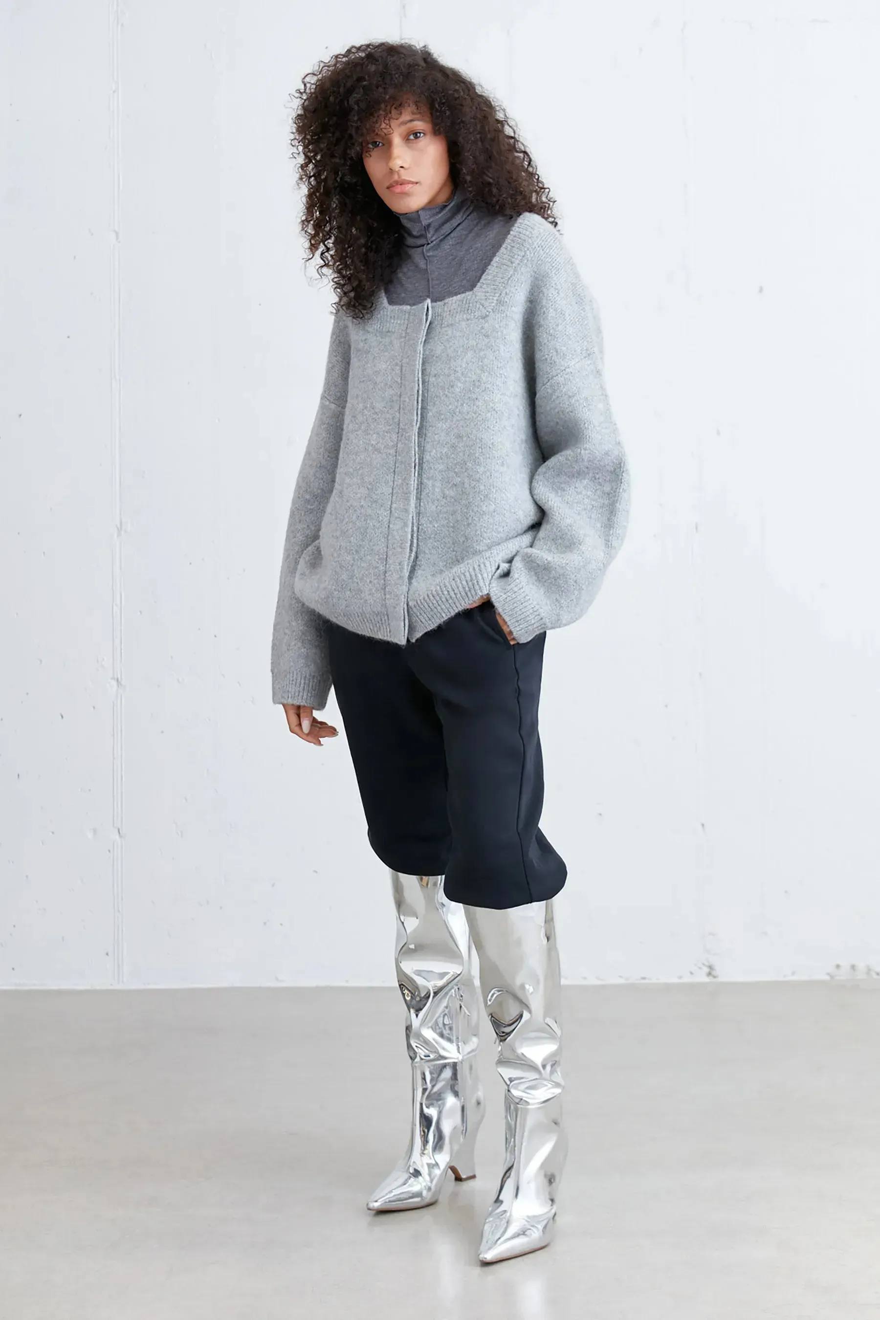 Square Neck Cardigan