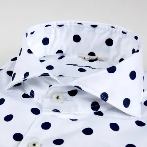 STENSTROMS- Polka Dot Casual Fitted Body Shirt