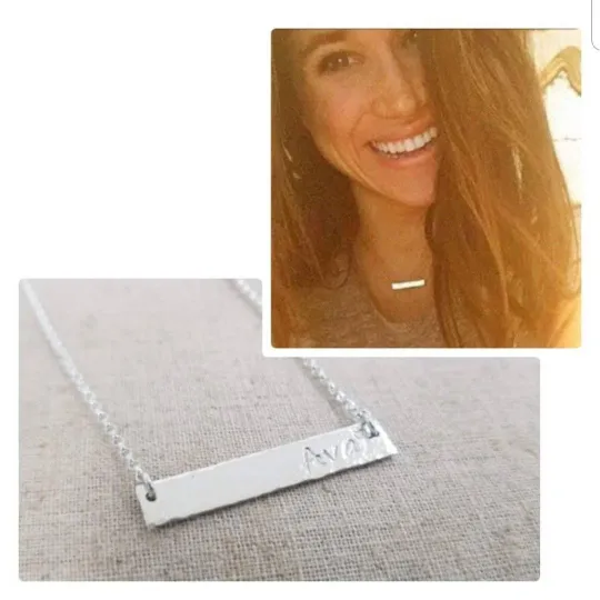 Sterling Silver Name Bar Necklace