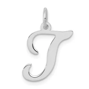 Sterling Silver Stamped Initial T Charm