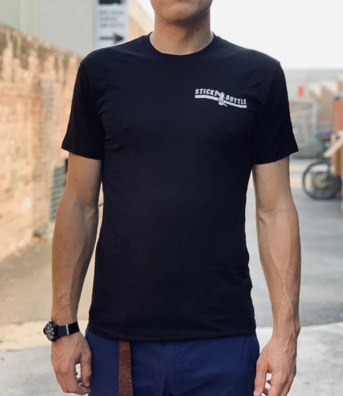 Sticky Bottle x Kentaro T-shirt - Black