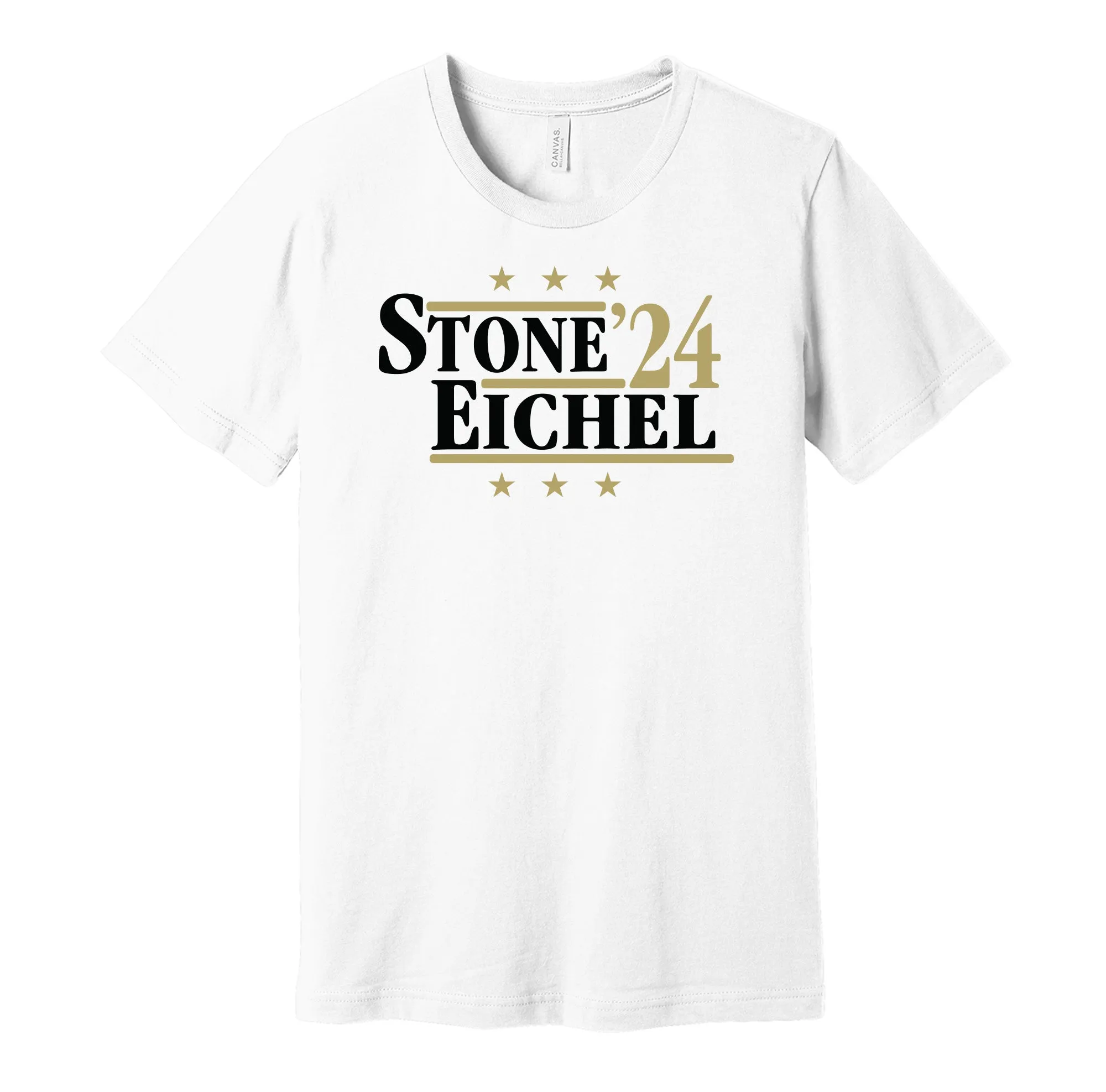 Stone & Eichel '24 - Las Vegas Hockey Political Campaign Parody T-Shirt - Hyper Than Hype Shirts