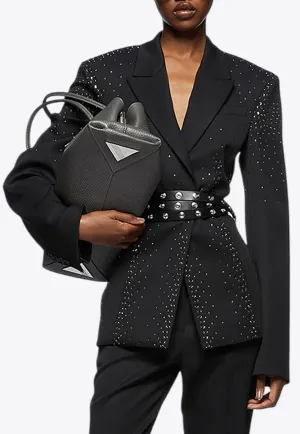 Strass-Embellished Wool Blazer