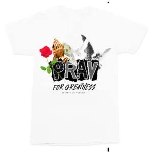 Streetz Iz Watchin Men Pray For Greatness SS Tee (White)
