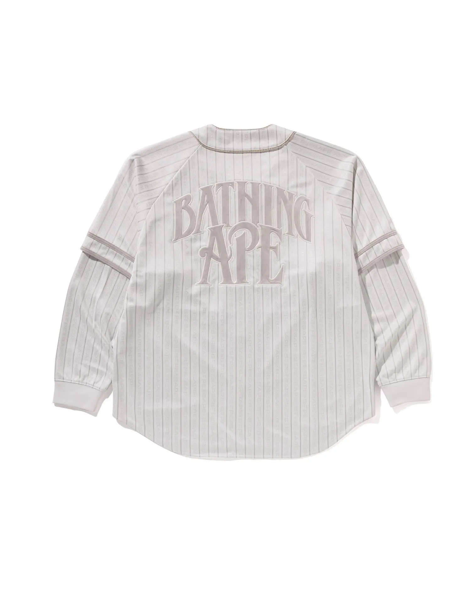 Stripe Layered Sleeves Ls Baseball Shirt