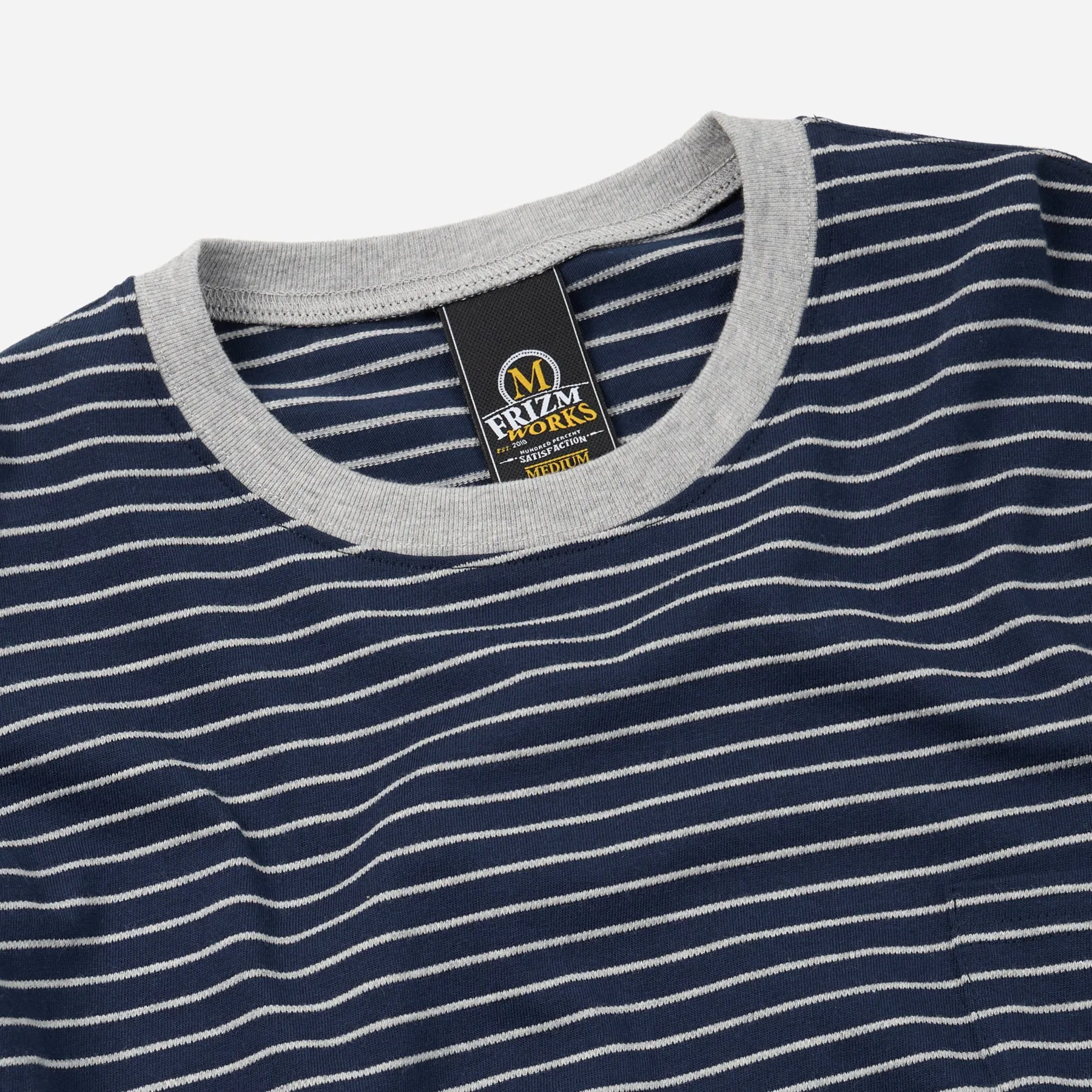 STRIPED RELAXED LS T-SHIRT - NAVY