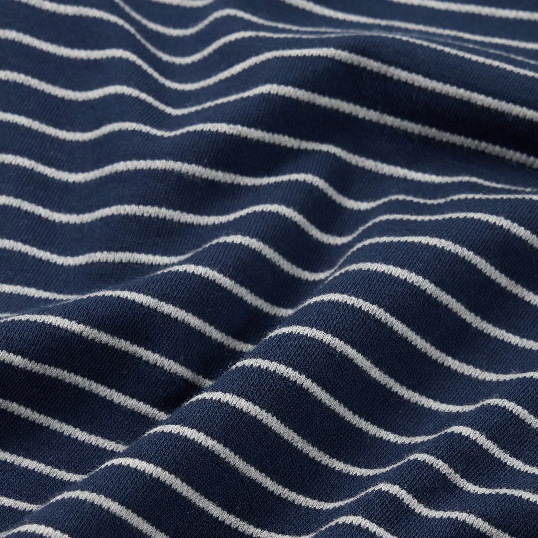 STRIPED RELAXED LS T-SHIRT - NAVY