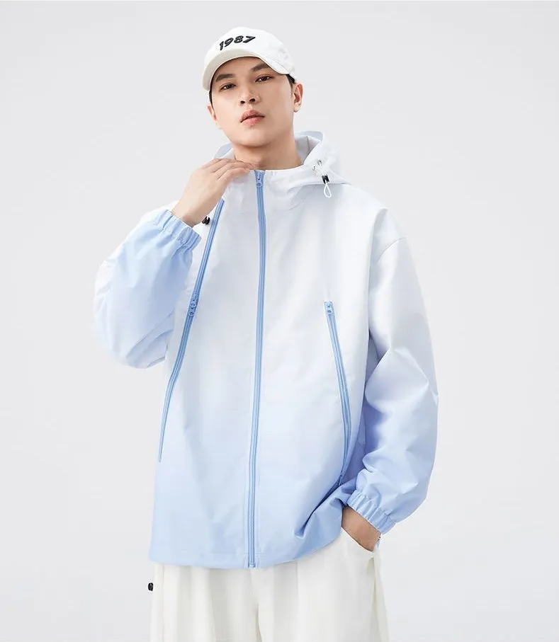 Stylish Hooded Raincoat Featuring a Relaxed-fit and Zippered Pocket