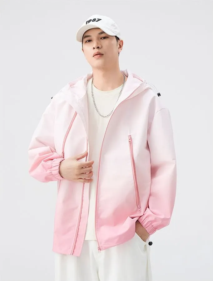 Stylish Hooded Raincoat Featuring a Relaxed-fit and Zippered Pocket