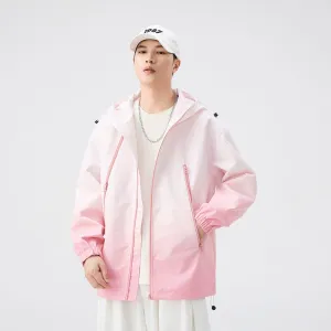 Stylish Hooded Raincoat Featuring a Relaxed-fit and Zippered Pocket