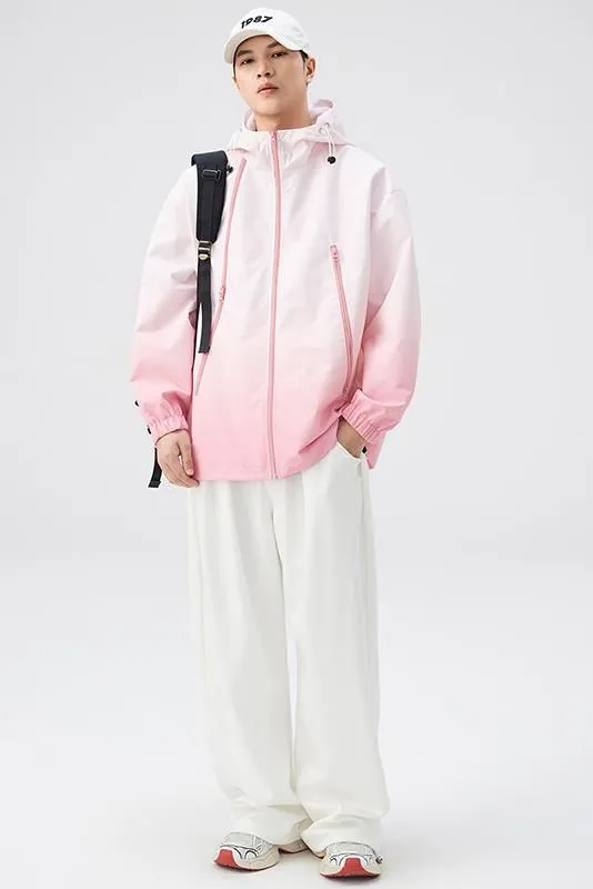 Stylish Hooded Raincoat Featuring a Relaxed-fit and Zippered Pocket