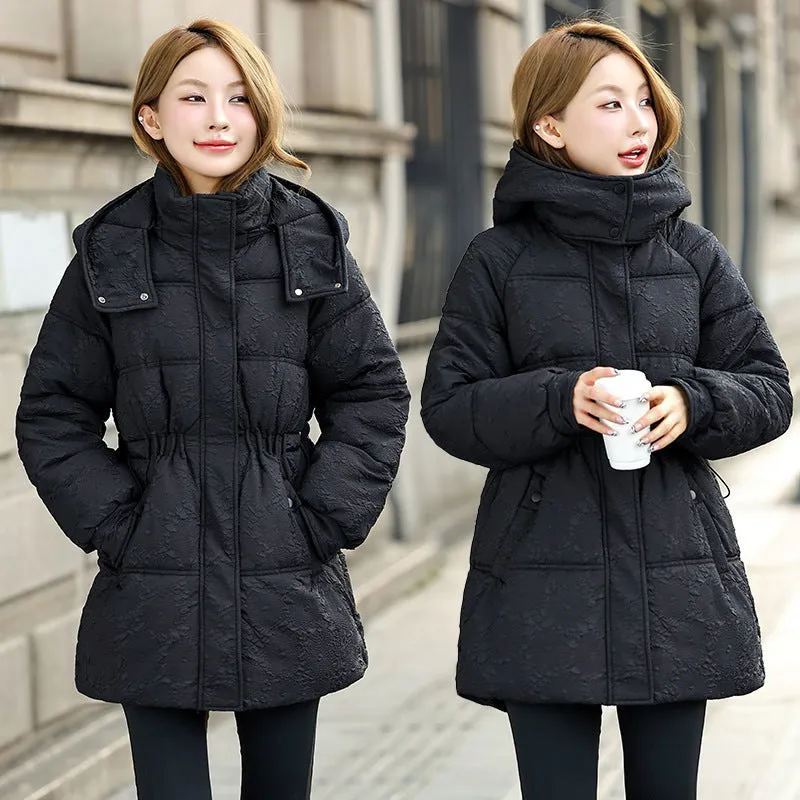 Stylish Relaxed-fit Hip-length Zip Up Puffer Jacket