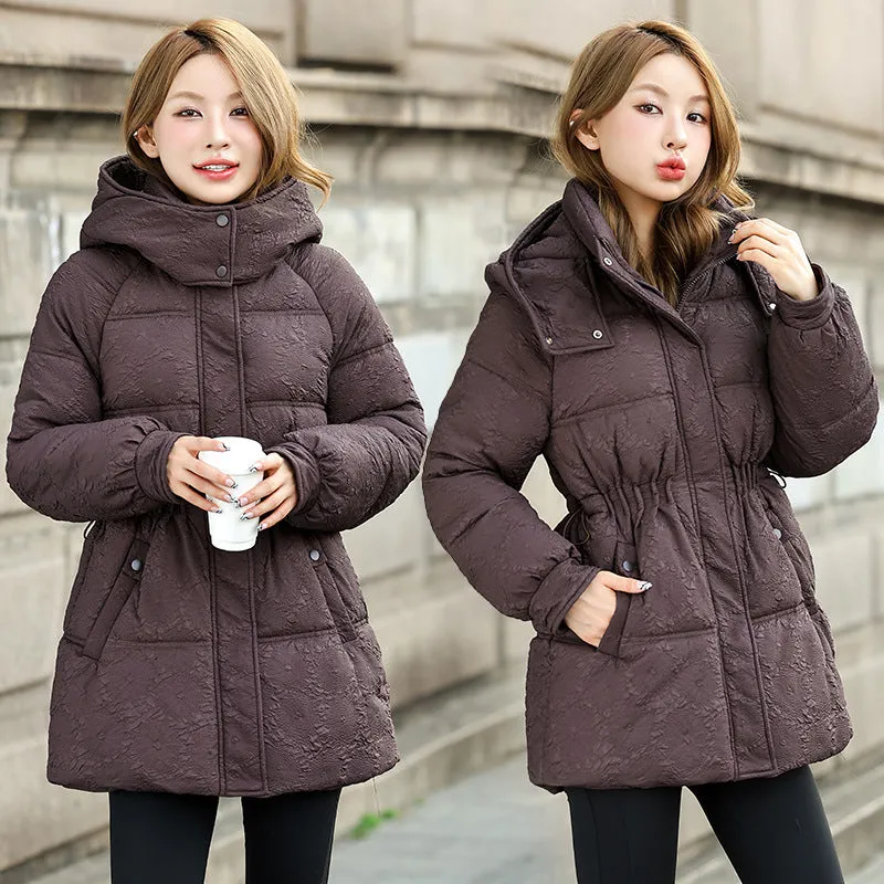 Stylish Relaxed-fit Hip-length Zip Up Puffer Jacket