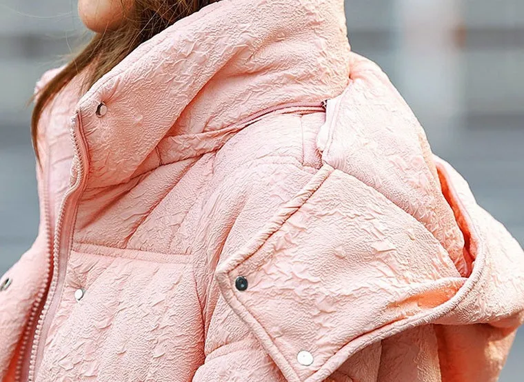 Stylish Relaxed-fit Hip-length Zip Up Puffer Jacket