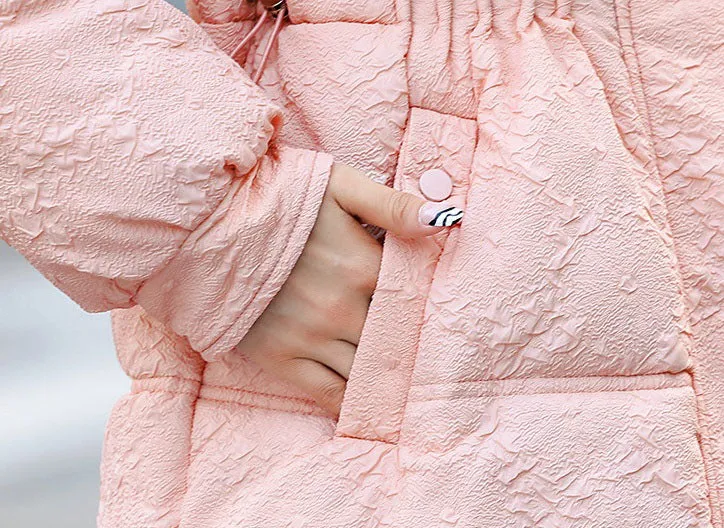 Stylish Relaxed-fit Hip-length Zip Up Puffer Jacket