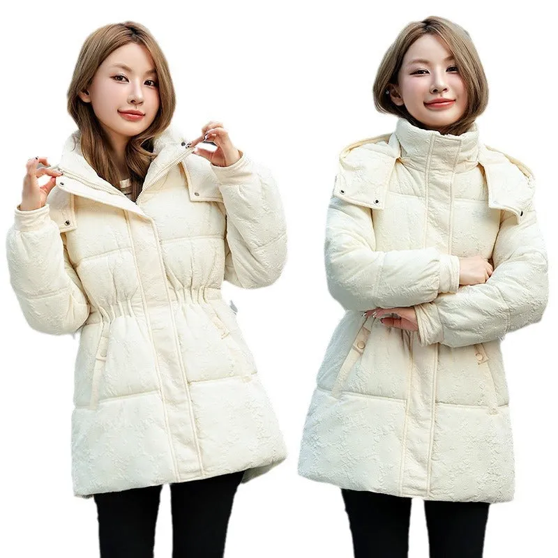Stylish Relaxed-fit Hip-length Zip Up Puffer Jacket