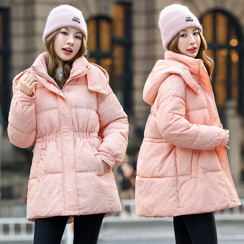Stylish Relaxed-fit Hip-length Zip Up Puffer Jacket