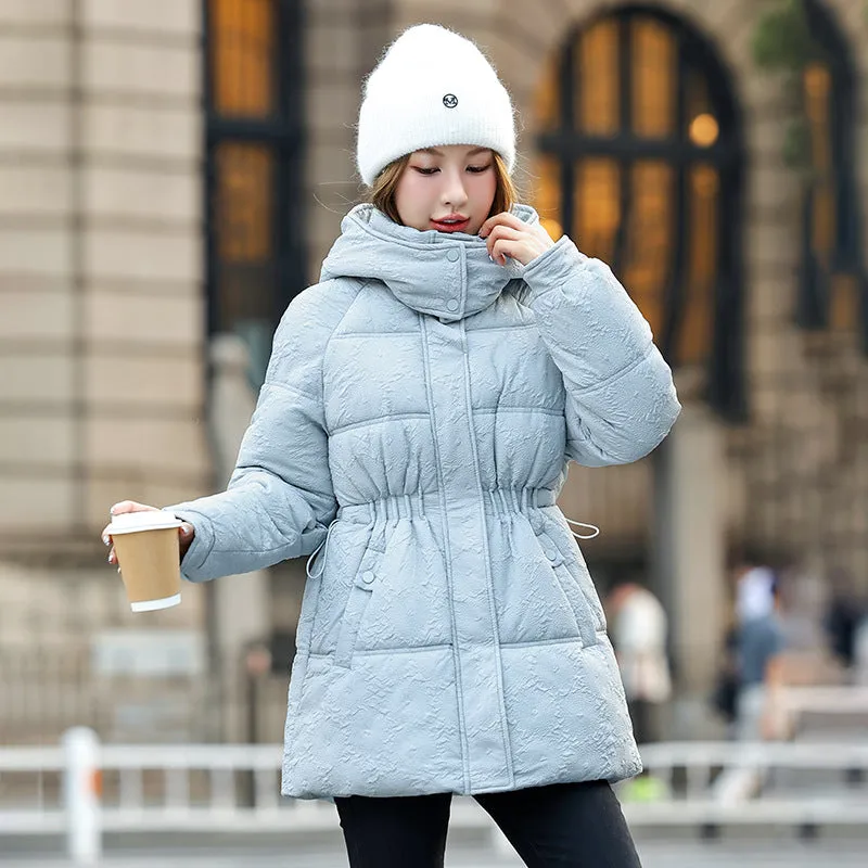 Stylish Relaxed-fit Hip-length Zip Up Puffer Jacket