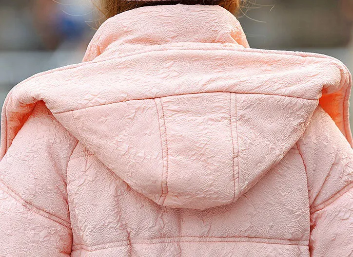 Stylish Relaxed-fit Hip-length Zip Up Puffer Jacket