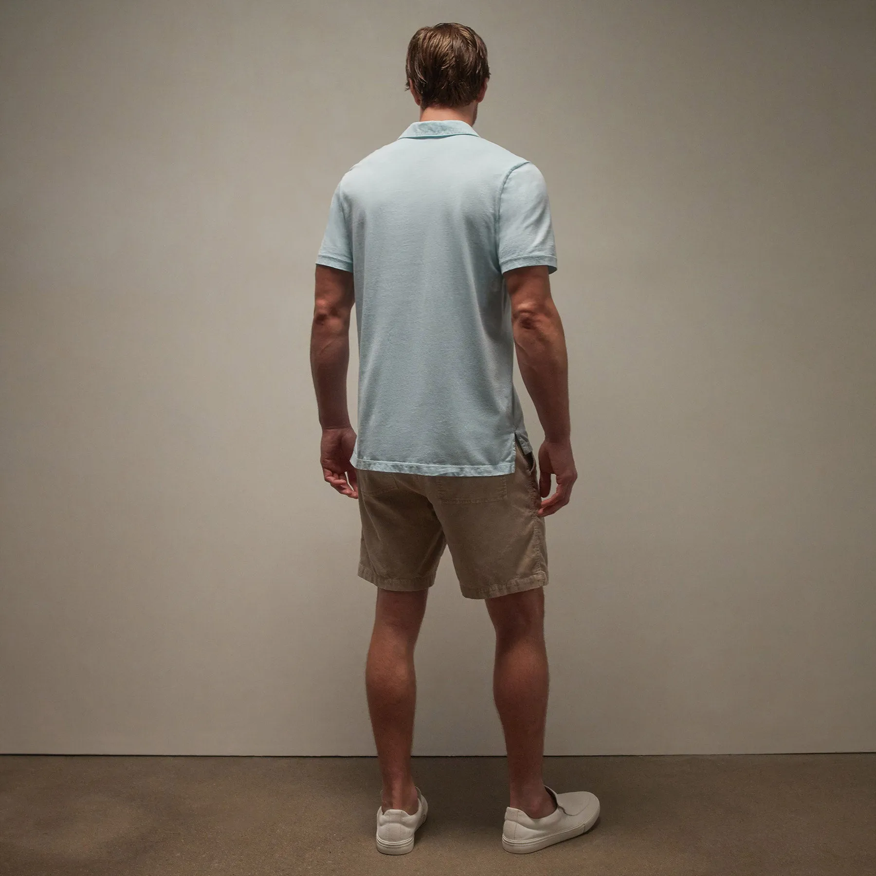Sueded Jersey Polo - Taffy Pigment