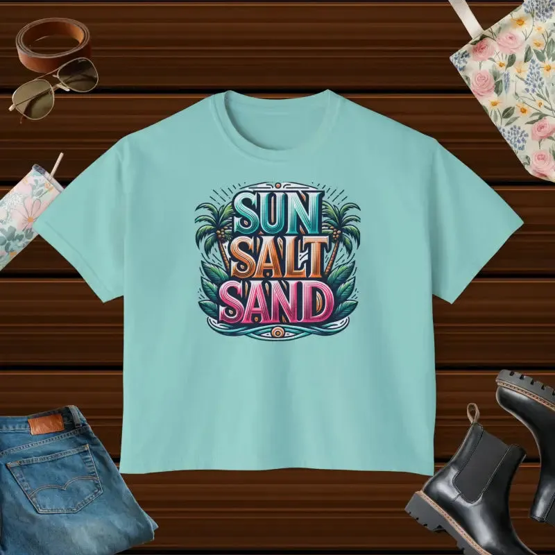 Sun and Sand Muscle Tee with Flowy Rolled Cuffs