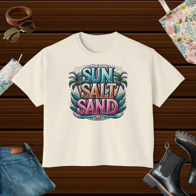 Sun and Sand Muscle Tee with Flowy Rolled Cuffs