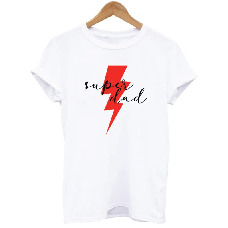 Super Dad Lightning Graphic T-shirt