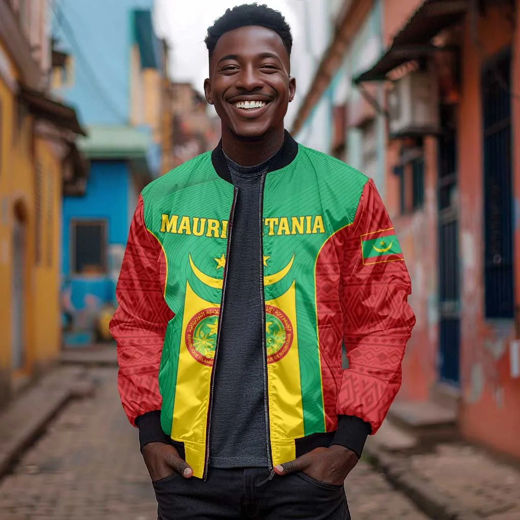 Support the Lions of Chinguetti - Mauritania Football Bomber Jacket LT01