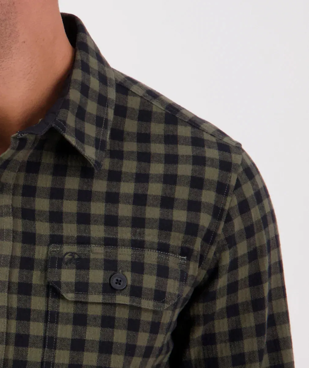 Swanndri - Okato V2 Shirt - Check - Dark Olive/Black