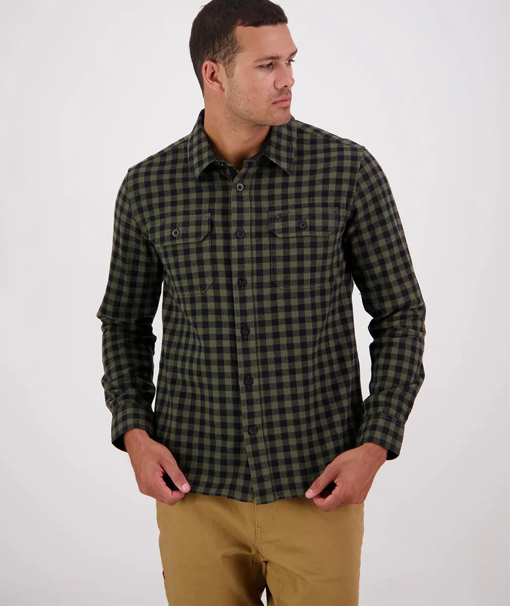 Swanndri - Okato V2 Shirt - Check - Dark Olive/Black