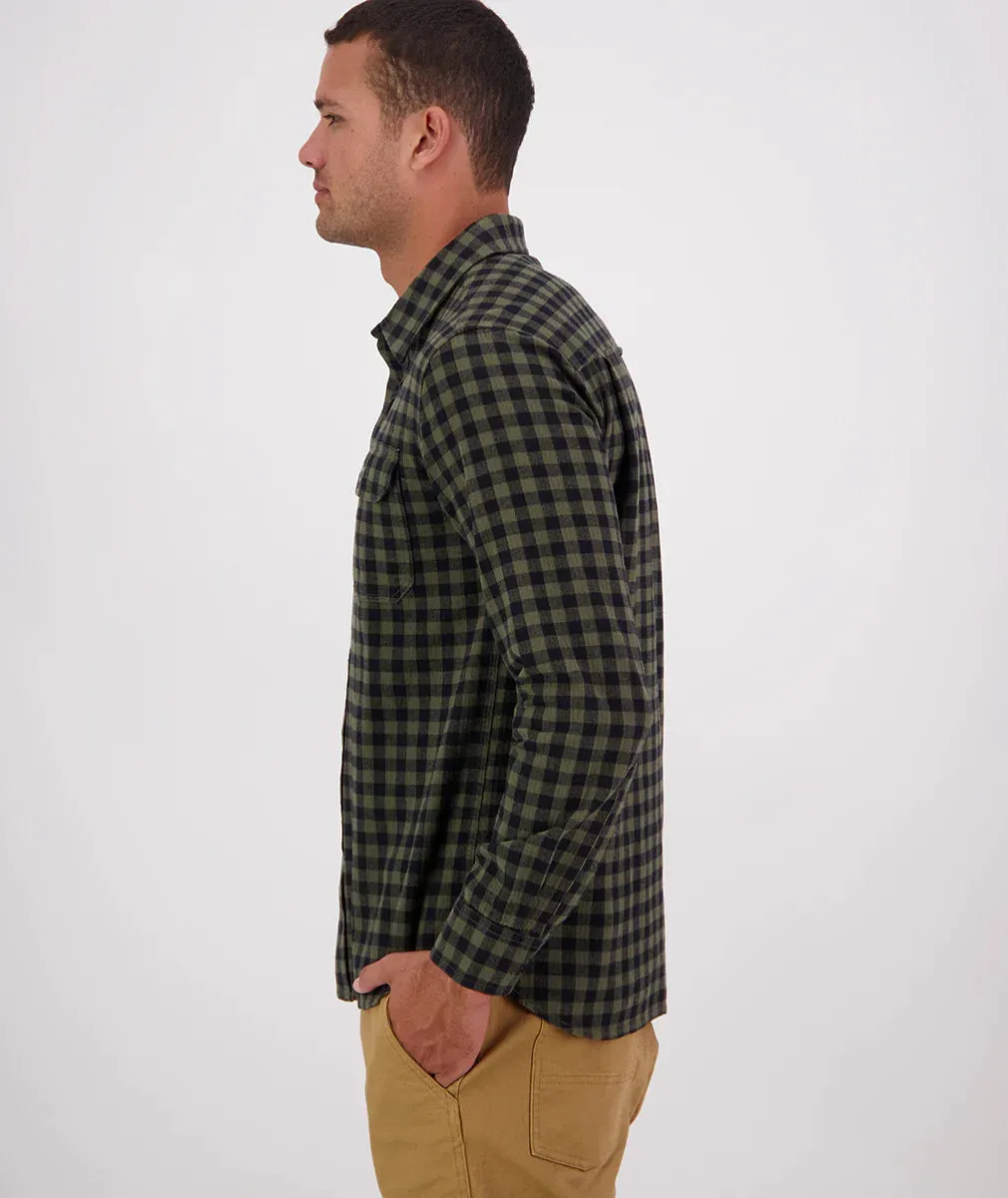 Swanndri - Okato V2 Shirt - Check - Dark Olive/Black