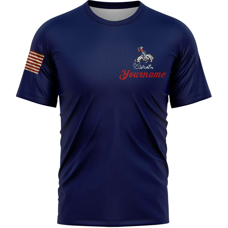 Sweet Land Of Liberty Custom Navy American Patriot Name T-Shirt