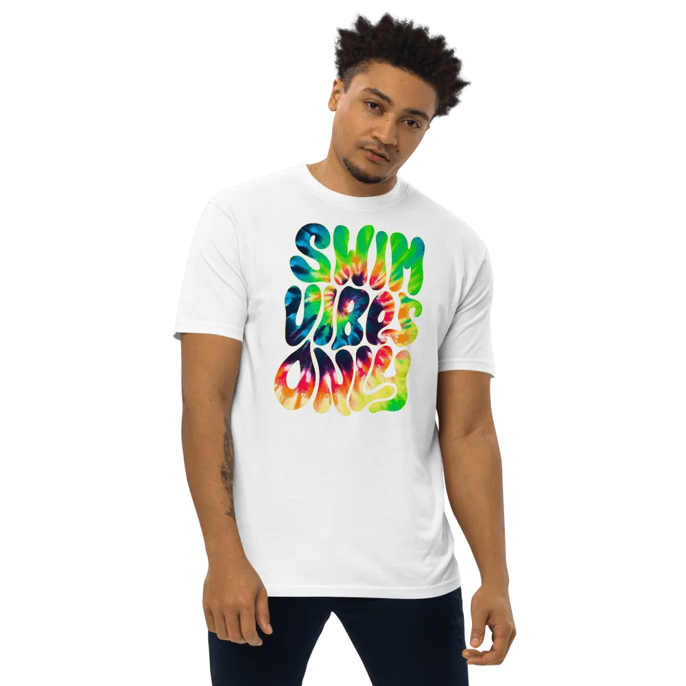 Swim Vibes Only Mens Premium Heavyweight T Shirt