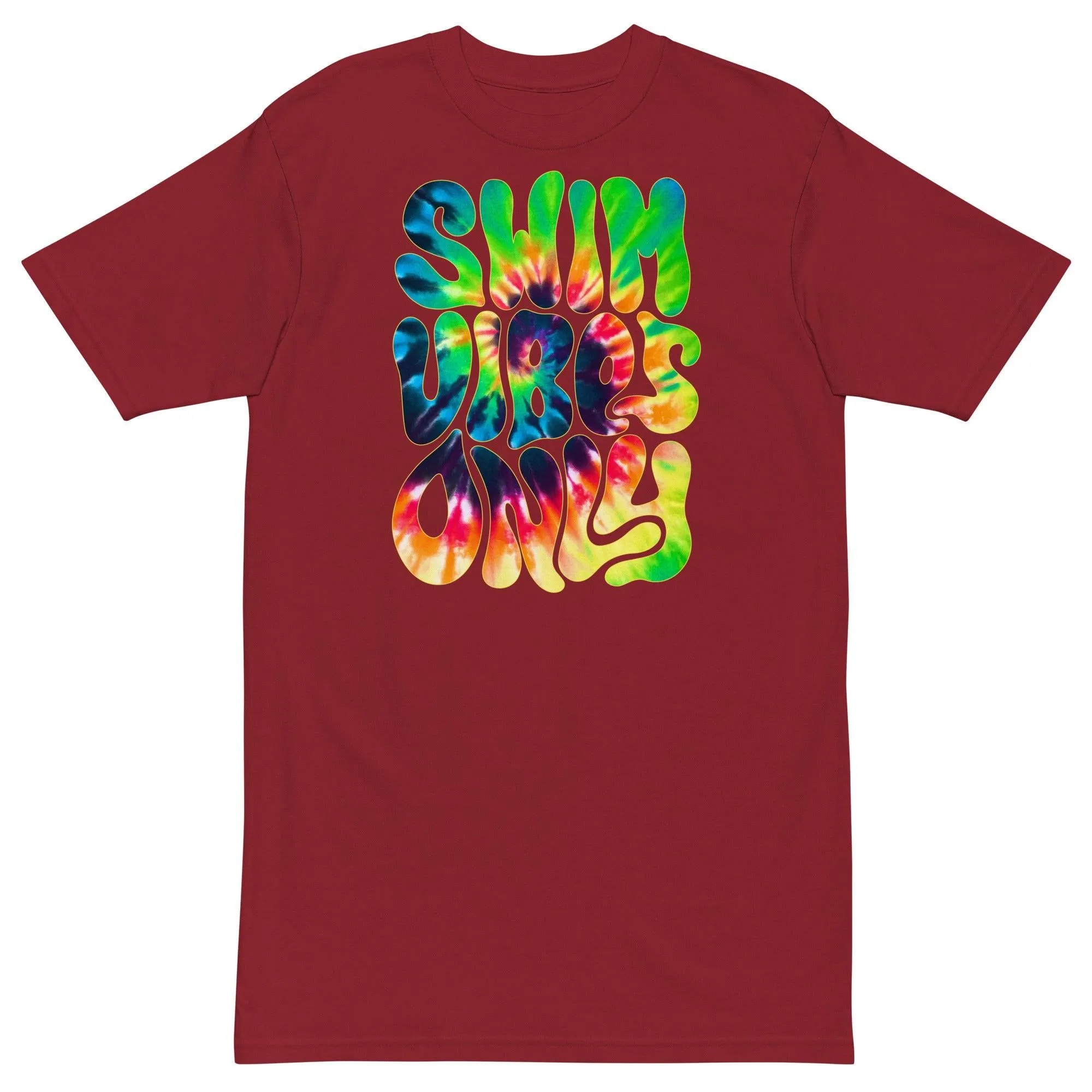Swim Vibes Only Mens Premium Heavyweight T Shirt