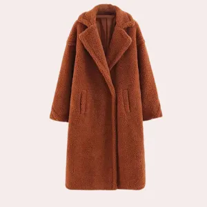 Szilard - elegant and comfortable women's coat in luxury plush