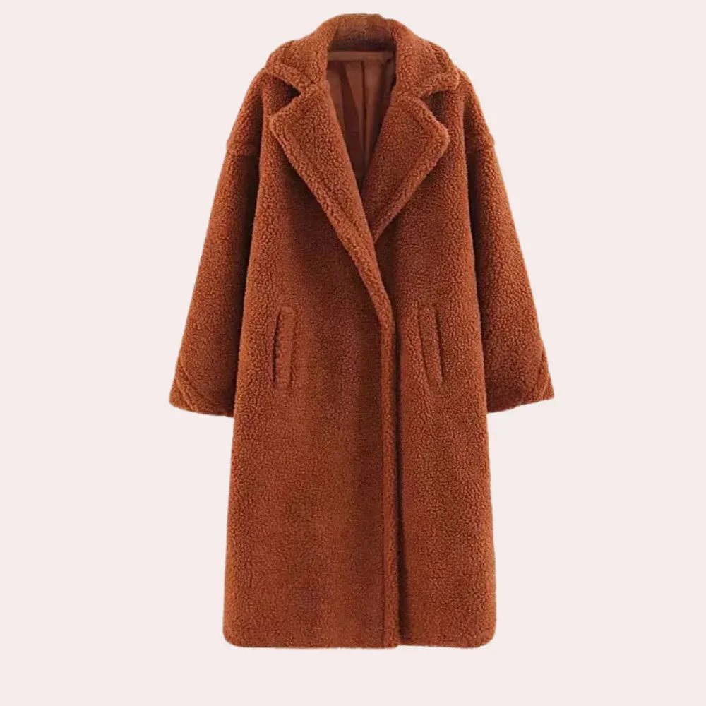 Szilard - elegant and comfortable women's coat in luxury plush