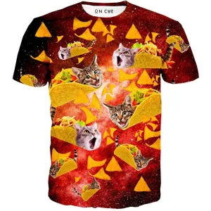 Tacos and Cats Red T-Shirt