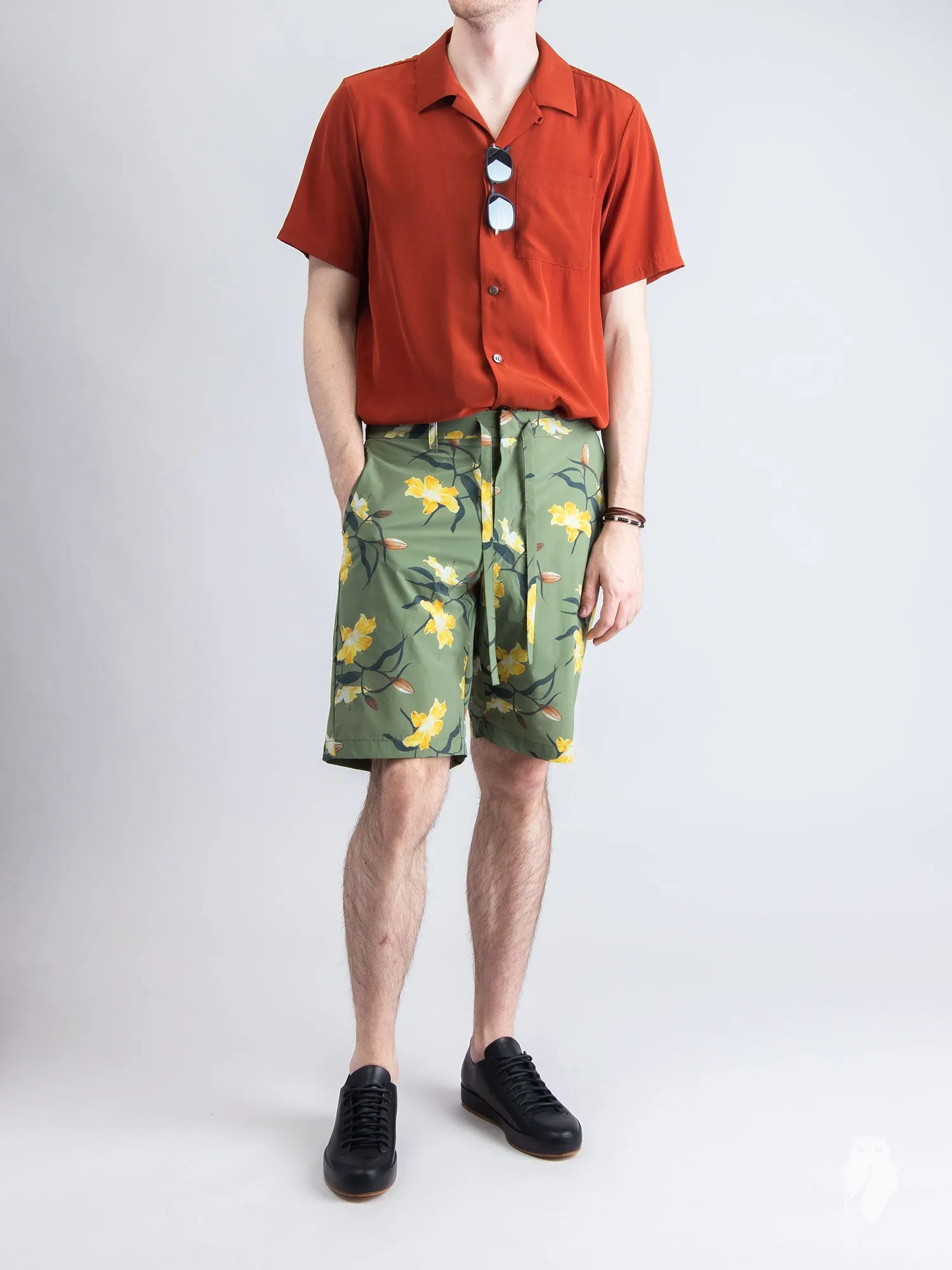 Tailored Hawaiian Shirt in Luminous Orange