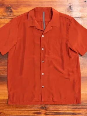 Tailored Hawaiian Shirt in Luminous Orange