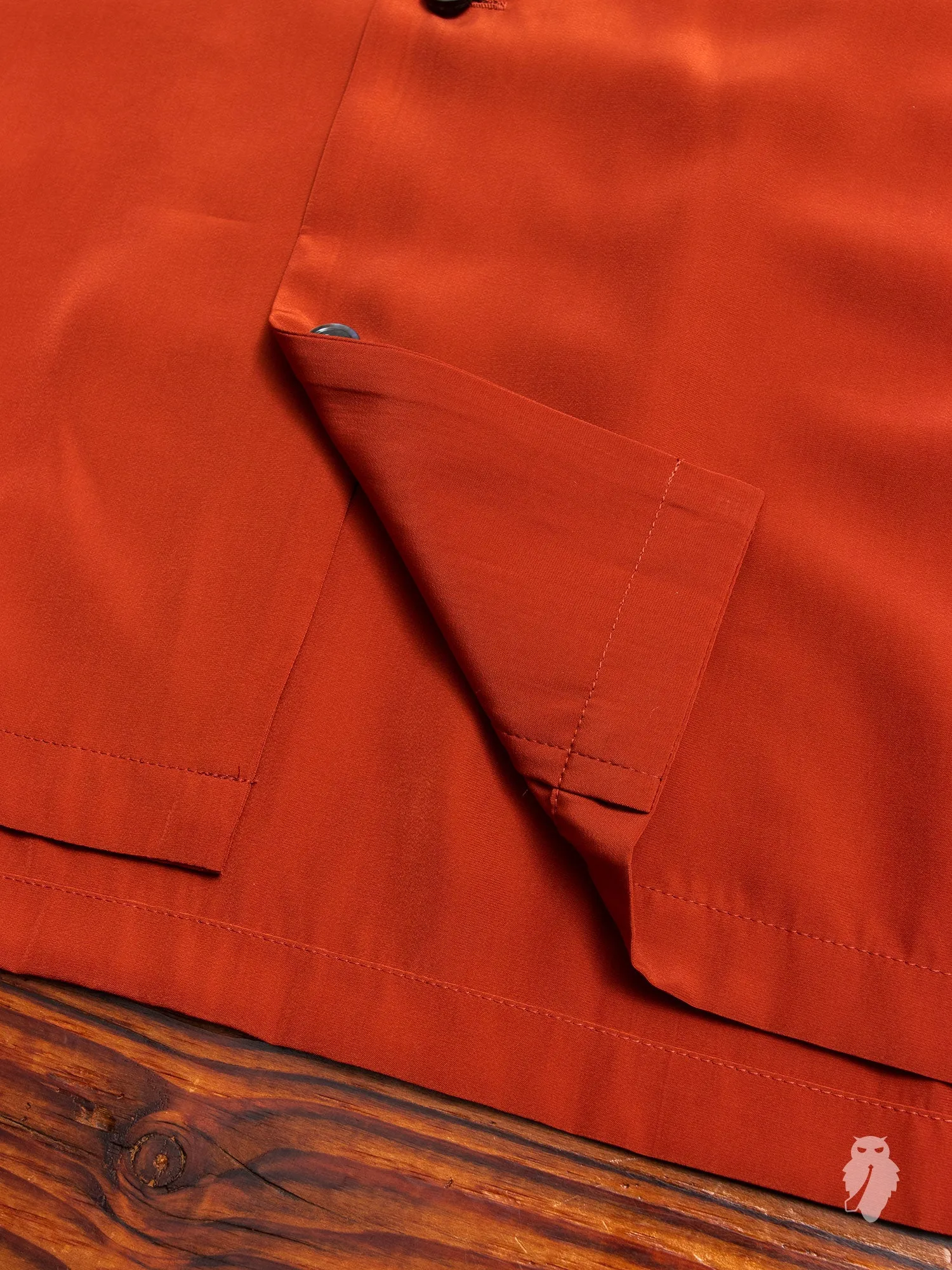 Tailored Hawaiian Shirt in Luminous Orange