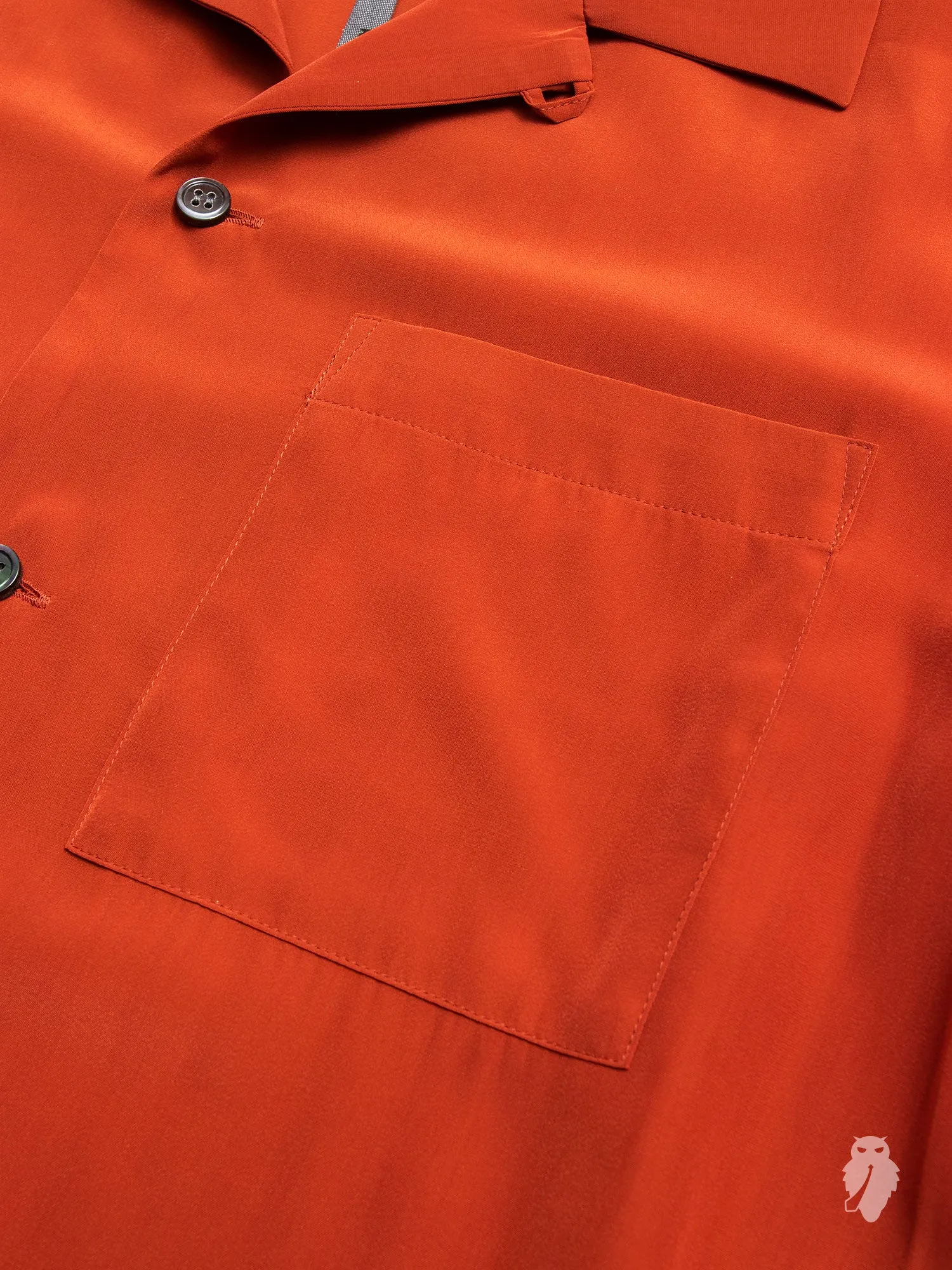 Tailored Hawaiian Shirt in Luminous Orange