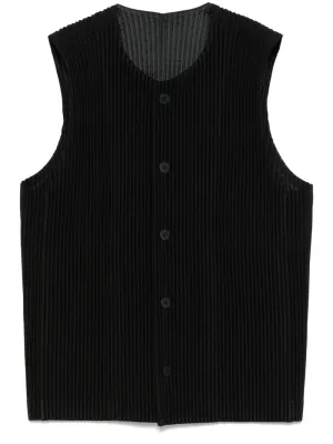Tailored pleats vest
