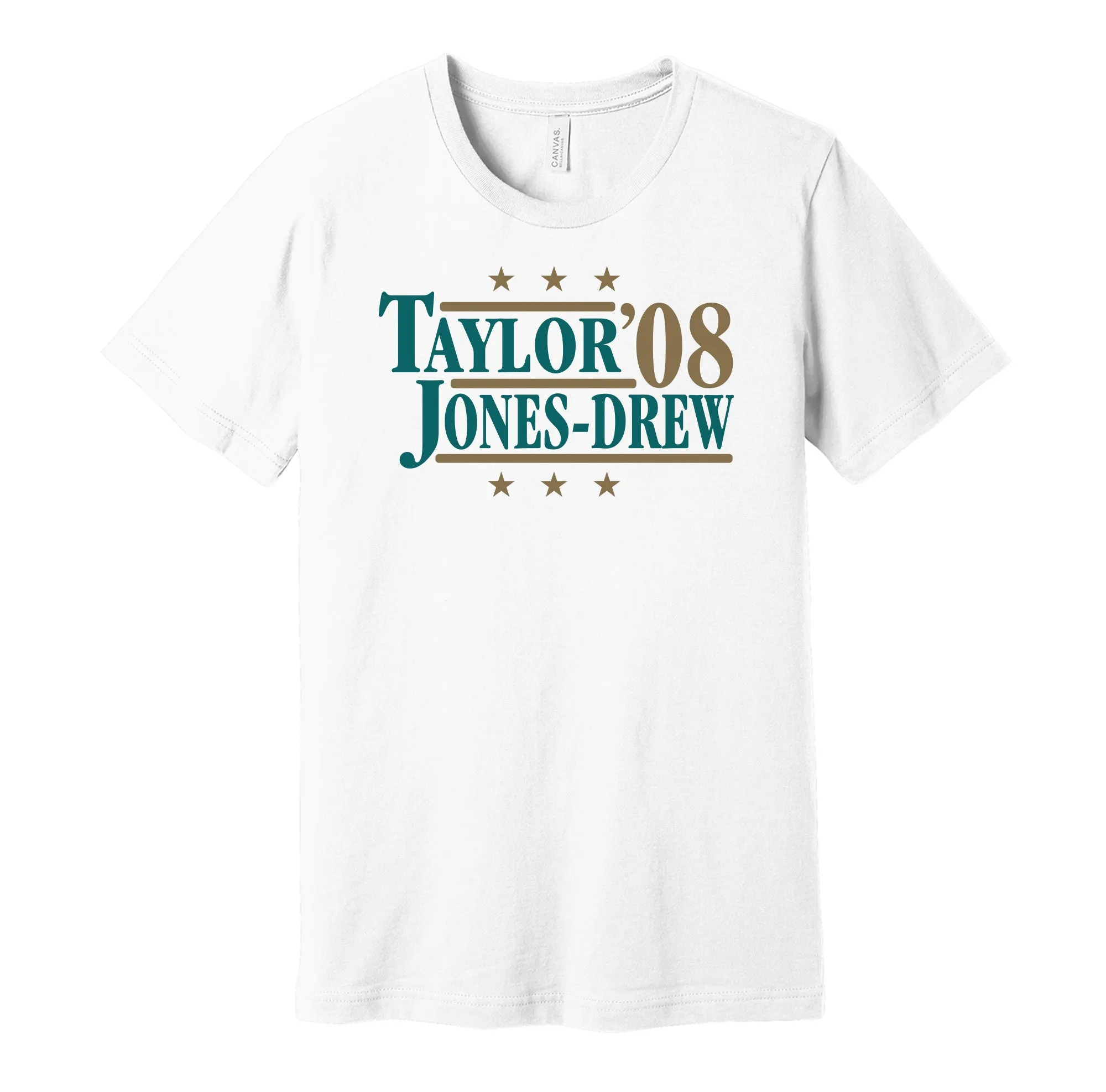 Taylor & Jones-Drew '08 - Jacksonville Football Legends Political Campaign Parody T-Shirt - Hyper Than Hype Shirts