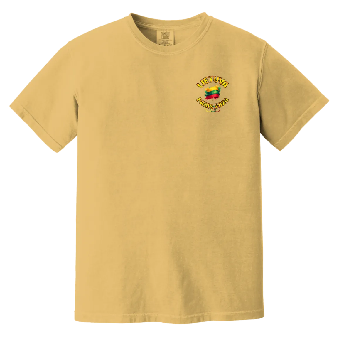 Team Lietuva 2024 Olympics - Men/Women Unisex Soft-Washed Comfort Cotton Short Sleeve T-Shirt
