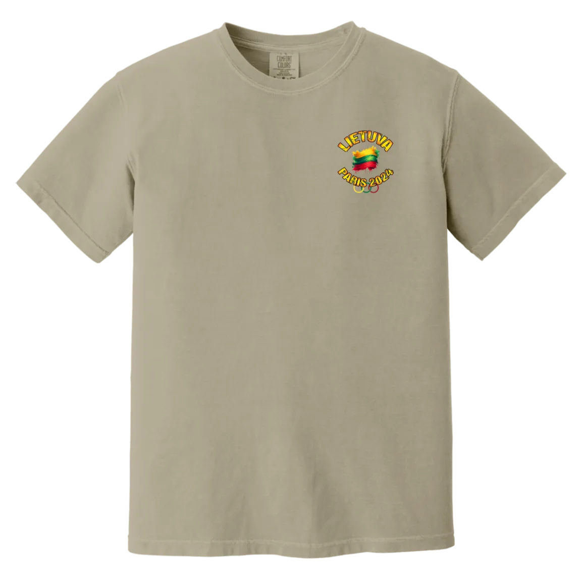 Team Lietuva 2024 Olympics - Men/Women Unisex Soft-Washed Comfort Cotton Short Sleeve T-Shirt