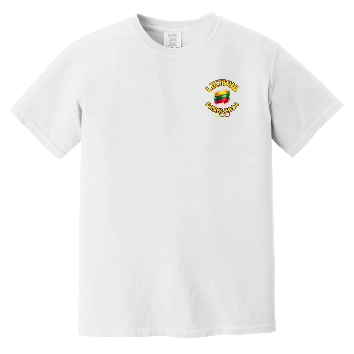 Team Lietuva 2024 Olympics - Men/Women Unisex Soft-Washed Comfort Cotton Short Sleeve T-Shirt