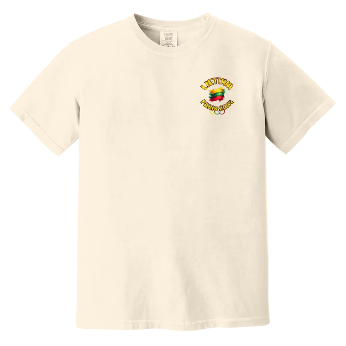 Team Lietuva 2024 Olympics - Men/Women Unisex Soft-Washed Comfort Cotton Short Sleeve T-Shirt