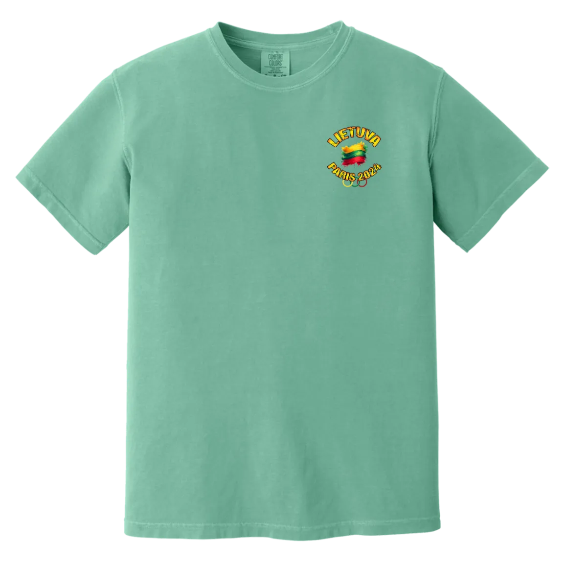 Team Lietuva 2024 Olympics - Men/Women Unisex Soft-Washed Comfort Cotton Short Sleeve T-Shirt