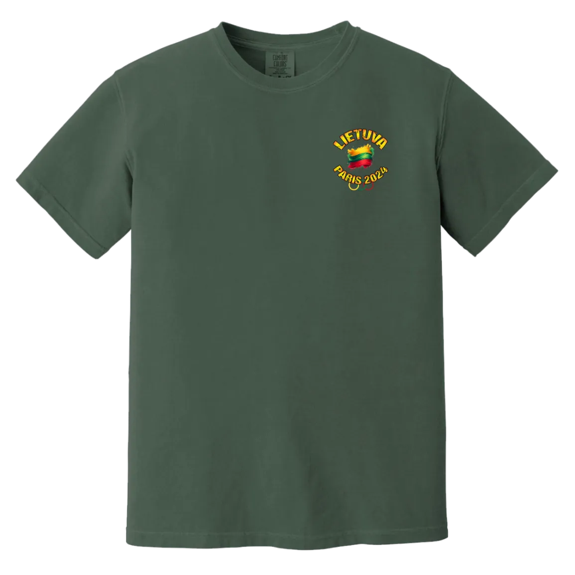 Team Lietuva 2024 Olympics - Men/Women Unisex Soft-Washed Comfort Cotton Short Sleeve T-Shirt