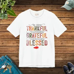 Thankful Vibes Tee Unisex Cozy Cotton Comfort